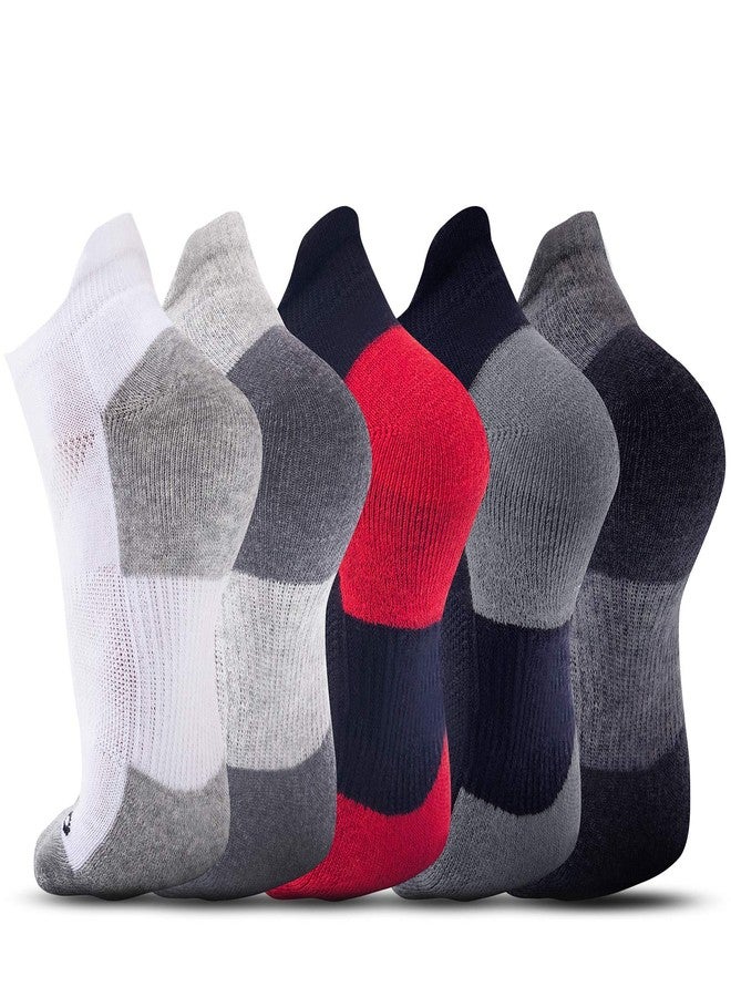Vividmoo No-Show Ankle Socks Men-Women, Low-Cut Performance Athletic Cotton Essentials, Non-Slip Athletic Cushioned Crew, Training Sports,Comfortable Mesh Ventilation, Durable,Multi-Pack - Image 1